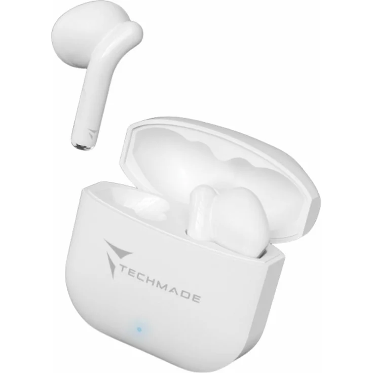 Techmade AI Kabellose Ohrhörer, Bluetooth 5.3 mit Noise-Cancelling, weiß