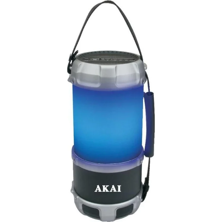 Akai Professional ABTS-S38, Bluetooth Lautsprecher mit FM-Radio, Akkukapazität 3000 mAh, schwarz-silber
