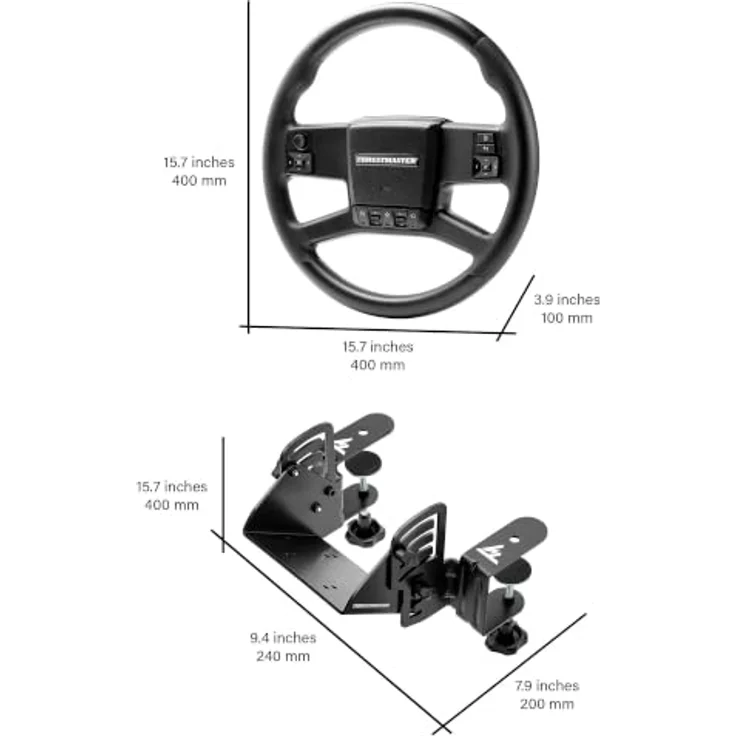 Thrustmaster SimTask Truck-40 Add-On Kit, Lkw-Lenkrad mit 40 cm Durchmesser und 22 Aktionstasten, ergonomische Halterung, kompatibel mit PS5/PS4 und Xbox Series/Xbox One – Bild 17