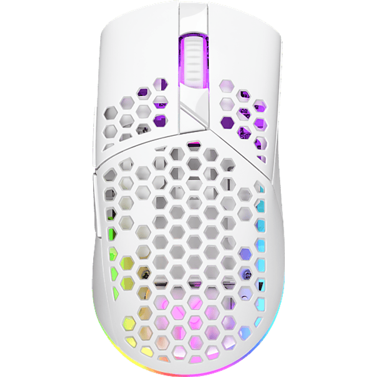 ISY IGM-5000-WT Ultralight Gaming Maus, RGB-Beleuchtung, kabellos, Weiß