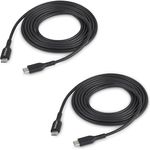 StarTech 1m USB-C Ladekabel 2er-Pack, 60W 3A, schwarz, für MacBook Air, Laptop, iPhone 15-17, iPad (Air, Pro, Mini), Samsung Galaxy