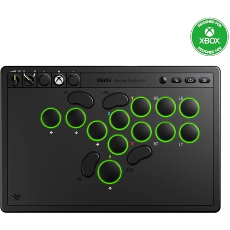8bitdo Arcade Controller Xbox/PC, Gaming Controller mit benutzerfreundlichem Design, Schwarz