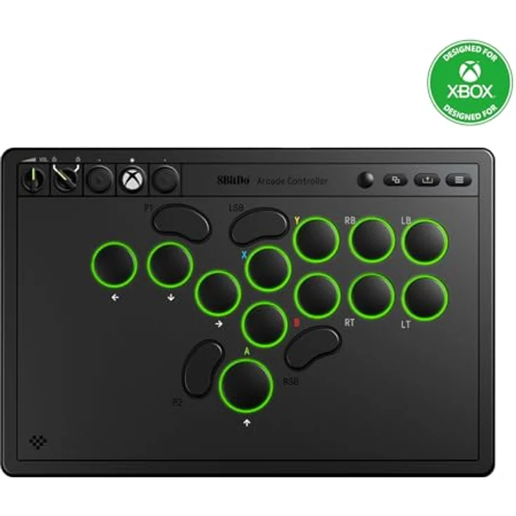 8bitdo Arcade Controller Xbox/PC, Gaming Controller mit benutzerfreundlichem Design, Schwarz – Bild 1
