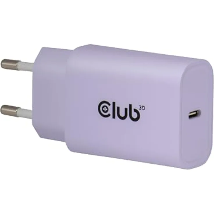 Club3D CAC-3025 USB-C® Ladegerät, 30 Watt mit Power Delivery, 2 Stück, lila