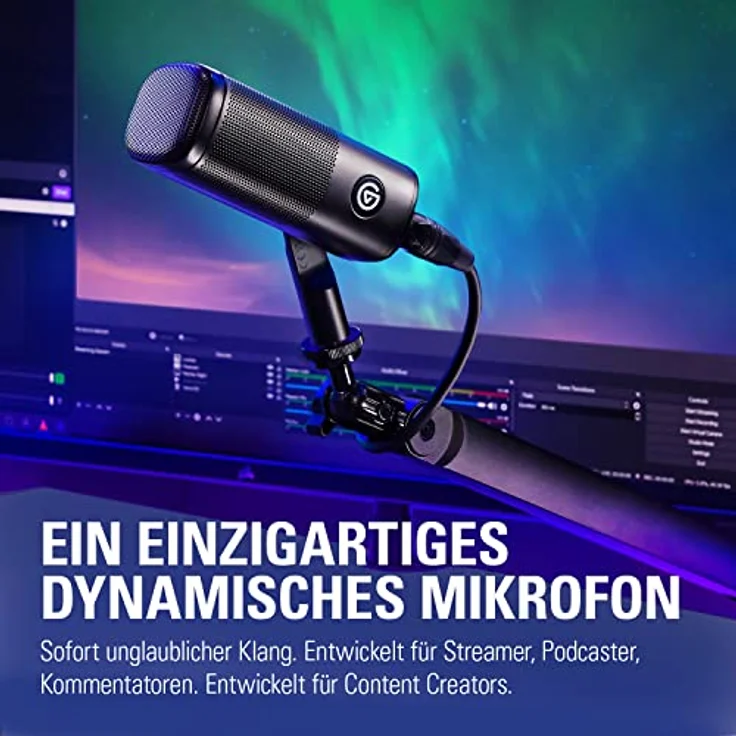 Elgato Wave DX – Dynamisches XLR-Mikro, nierenförmige Richtcharakteristik, unterdrückt Hintergrundgeräusche, Podcasting, Streaming, Broadcasting, kein Booster nötig, für jede Schnittstelle, für Mac/PC – Bild 2