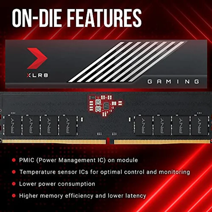 PNY XLR8 Gaming MAKO 32GB (2x16GB) DDR5 6400MHz (PC5-51200) CL40 1.4V Desktop Memory Kit (MD32GK2D5640040MXR) - Preisvergleich – Bild 4