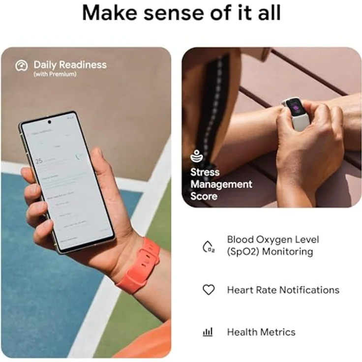 Fitbit Charge 6, Smartwatch mit Google-Apps, EKG-Funktion, Herzfrequenzüberwachung und 7 Tagen Akkulaufzeit, Schwarz – Bild 5