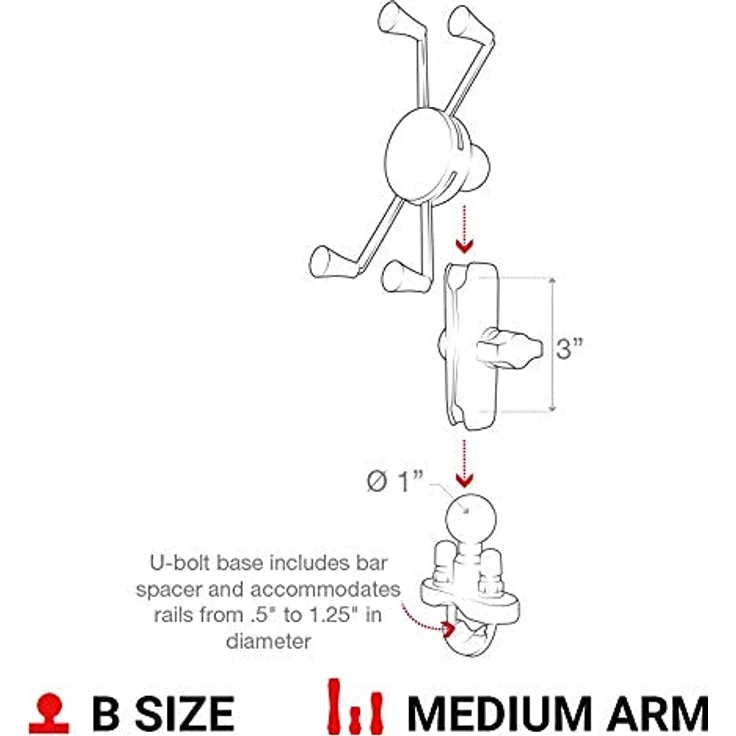 RAM Mounts RAM-B-149Z-UN10U Halterung Handy-Smartphone Schwarz Passive Halterung – Bild 6