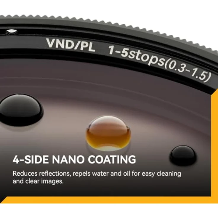 NiSi True Color VND/PL 1-5 Stops 49mm, Kombinationsfilter für Lichtreduktion und Reflexionskontrolle – Bild 5