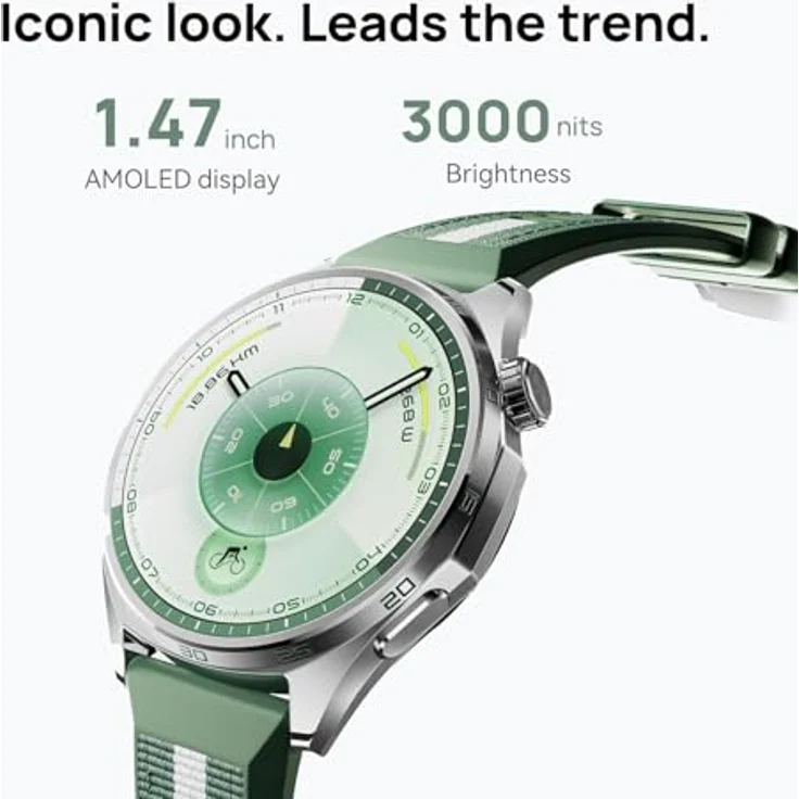 Huawei Watch GT 6, 46mm Smartwatch in Grau mit schwarzem Armband und umfangreichen Fitness-Features – Bild 9