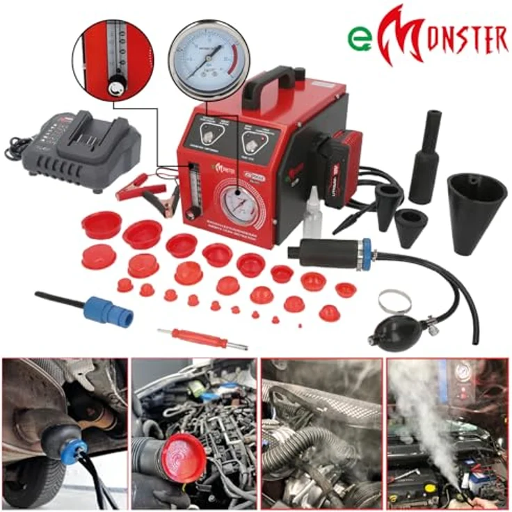 KS Tools Nebelmaschine zur Lecksuche, 2 Ah Akku, 36-tlg, mobil und vielseitig einsetzbar – Bild 2