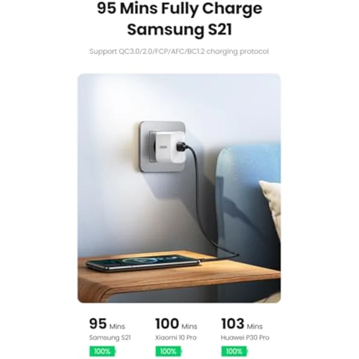 UGREEN USB Type-C Lade- und Datenkabel, schwarz, 1 Meter, 3A Stromkapazität, 480Mbps Datenübertragung, hochwertiges Material – Bild 5