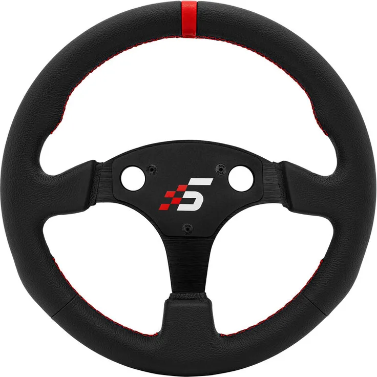 Simagic P-330R Lenkradkranz (K) - Leder, 330 mm - Racing-Simulatoren, CNC-Aluminium, 33 cm, schwarz