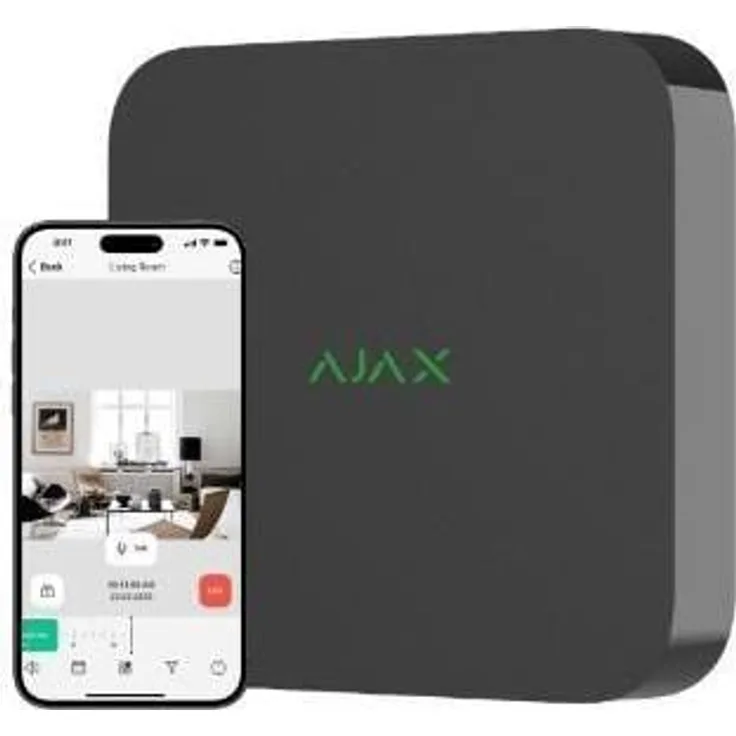 Ajax NET VIDEO RECORDER 8CH/BLACK 70938, Netzwerk Videorecorder (NVR) mit schwarzer Farbe