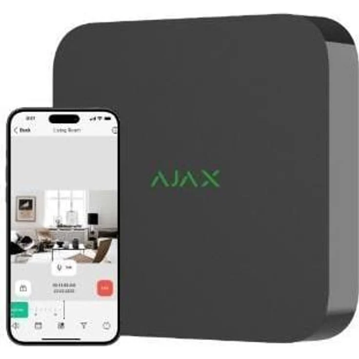 Ajax NET VIDEO RECORDER 8CH/BLACK 70938, Netzwerk Videorecorder (NVR) mit schwarzer Farbe