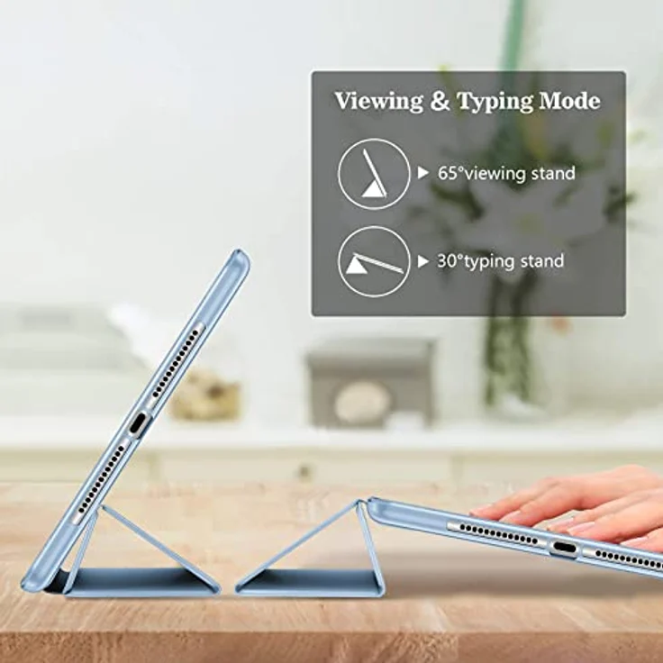 ProCase Soft Hülle für iPad 9.7 Zoll 6./5. Generation, Air 1/2 - Weiche TPU Schutzhülle mit Auto Schlaf/Wach-Modus, Himmelblau – Bild 4