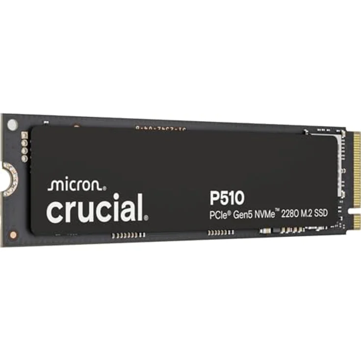 Crucial P510, 2TB PCIe Gen5 NVMe M.2 SSD mit Lesegeschwindigkeit bis zu 10.000 MB/s, Schreibgeschwindigkeit bis zu 8.700 MB/s, TLC-NAND-Technologie – Bild 2