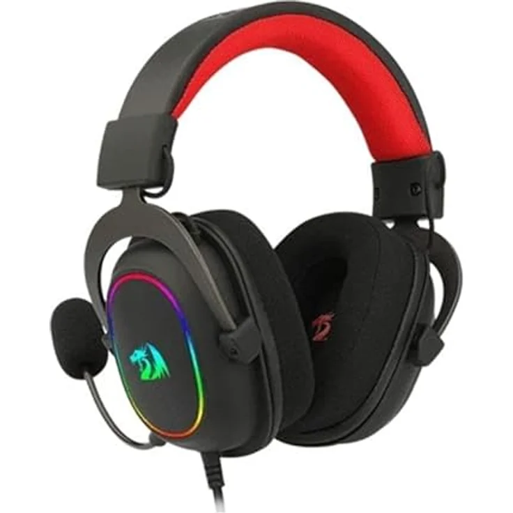 Redragon H510RGB, kabelgebundenes Gaming Headset mit 53 mm Treibern, virtueller Surround-Sound und effektiver Geräuschisolierung, Schwarz – Bild 2