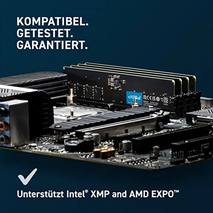 Crucial RAM 32GB Kit (2x16GB) DDR5 5600MHz (oder 5200MHz oder 4800MHz) Desktop-Speicher CT2K16G56C46U5 – Bild 5