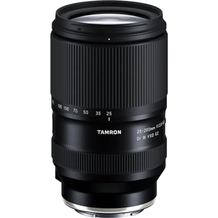 Tamron 25–200 mm F/2,8–5,6 Di III VXD G2, kompaktes Zoomobjektiv für Sony E-Mount, hohe Vergrößerung, 1:1,9 Makro, leicht und tragbar, Modell A075S