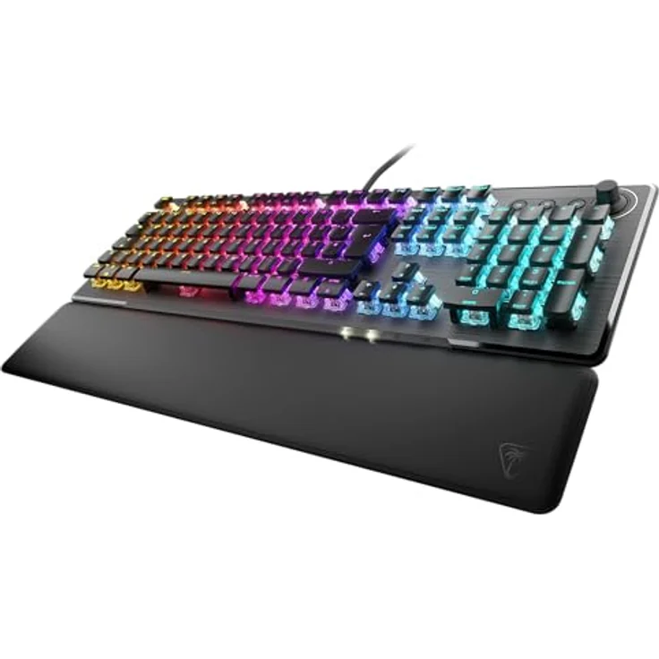 Turtle Beach Vulcan II – Mechanische PC Gaming-Tastatur, Titan II-Schalter, anpassbare beleuchtete RGB-Tasten, abnehmbare Handballenauflage, Aluminiumplatte – Schwarz – Bild 1