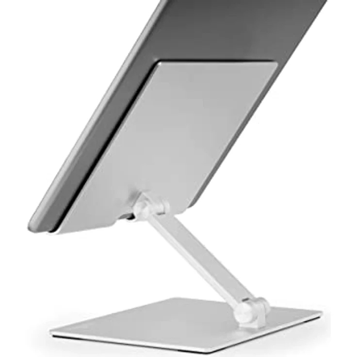 Durable Tischständer für Tablet/Smartphone, stufenlos höhen- und winkelverstellbar, faltbar, silber, 894023 – Bild 3