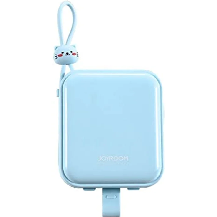 COFI 1453 Powerbank Cutie Series 10000mAh 22,5W (JR-L008) Blau mit USB-C- und iPhone Kabel und Ständer – Bild 4