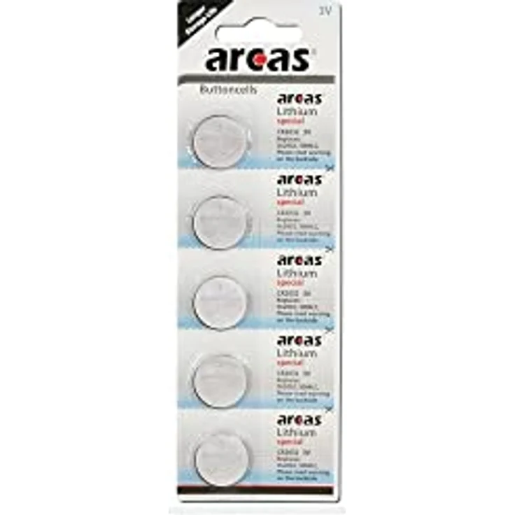 Unbekannt Uni 5-Er Blister Cr2032 Knopfzelle, Silber, One Size – Bild 2