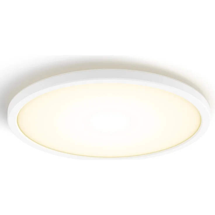 Philips Hue Tento White Rund S, Smarte Deckenbeleuchtung mit warmweißem Licht und Bluetooth-Funktion, Weiß