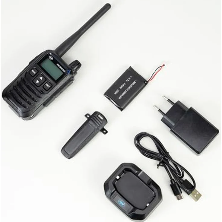 PNI DMR R45, Tragbarer Radiosender mit 16 digitalen und 99 analogen Kanälen, Sprachaufzeichnungsfunktion, Li-Ion 2000 mAh Akku, Dual-Mode 446 MHz – Bild 3