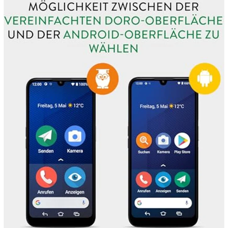 Doro 8200 Plus Dark Blue, Smartphone für Senioren mit einfacher Bedienung – Bild 4