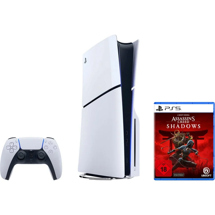 PlayStation 5 Disk Edition (Slim), Konsolenbundle mit Assassin's Creed Shadows