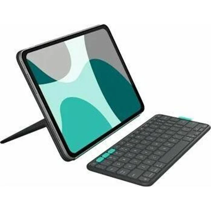 Logitech 920-013403, Tablet Tastatur für 11-Zoll iPad Pro und iPad Air, kabellose Bluetooth LE Verbindung, Grau