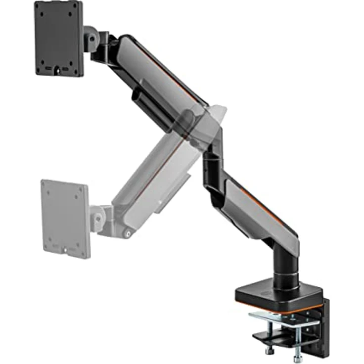 HALTERUNGSPROFI Monitor-Halterung bis 49 Zoll 20kg mit Gasdruckfeder VESA 75x75 100x100 Schwarz - Extra stark & flexibel von HALTERUNGSPROFI – Bild 2