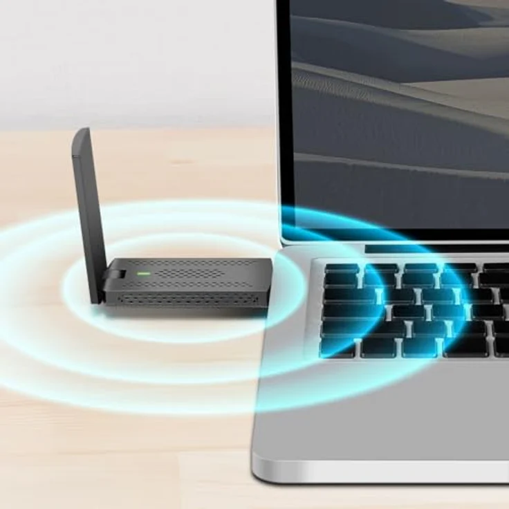 LogiLink WL0251, Wi-Fi 6E USB Adapter 5,8 GHz mit magnetischer Halterung, 4 dBi Antenne, WPA3, LED, kompatibel mit Windows 10/11 und Linux – Bild 3