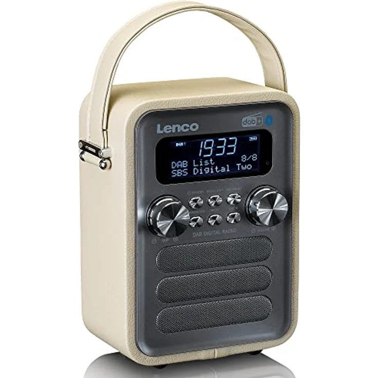 Lenco PDR-051 DAB+- FM-Radio, USB, Bluetooth, Akku-Funktion Taupe-Silber – Bild 3