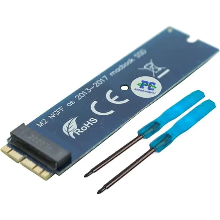 M.2 nVME SSD Adapter Card Upgrade Kits, kompatibel mit MacBook Air (2013–2017 Jahr) und MacBook Pro (Ende 2013–2015 Jahr,Nicht geeignet Anfang 2013 Jahr), iMac