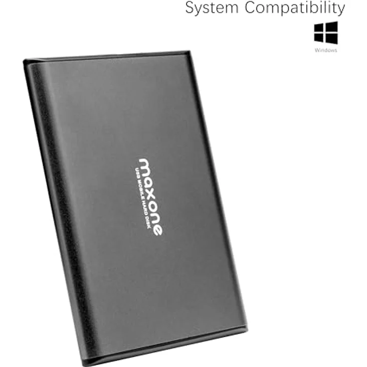 Maxone 6,3 cm /2.5 Zoll Tragbare externe Festplatte schwarz USB 3.0 (1TB, Charcoal) – Bild 2