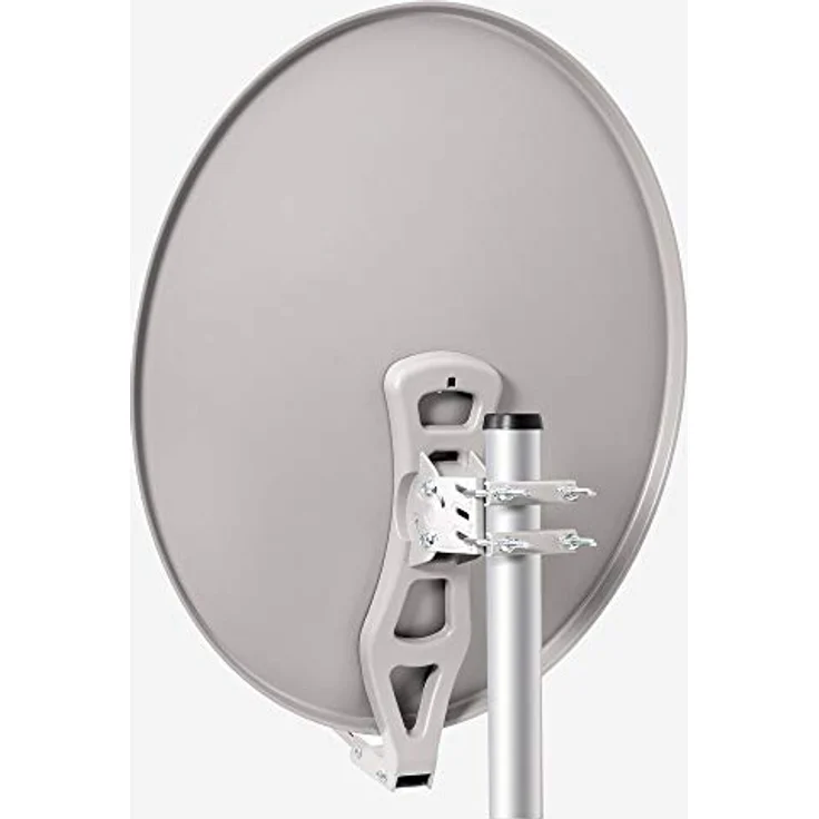 Fuba DAL 802 G Satellitenanlage, Antenne mit Twin-LNB DEK 217, für 2 Teilnehmer, graue Reflektorfarbe – Bild 4