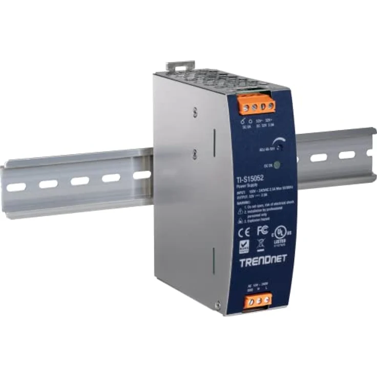 Trendnet TI-S15052, Industrieller Netzwerk Switch mit 150 W Leistung, Silber – Bild 4
