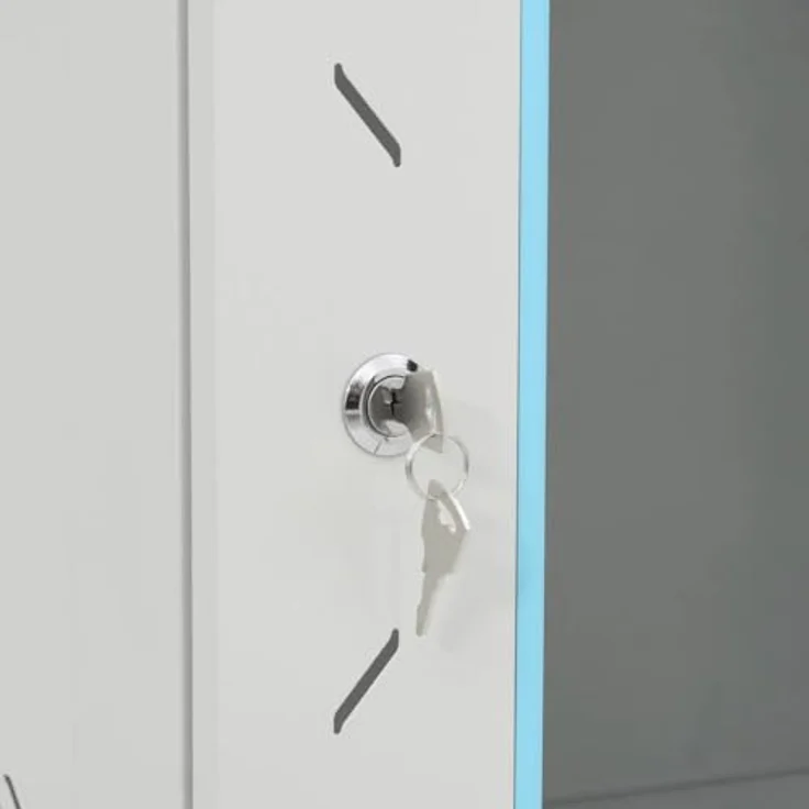 vidaXL 22U Netzwerkschrank, Abschließbarer Serverschrank mit Rollen, Freistehend und abnehmbaren Seitenteilen, 19" IP20 – Bild 4