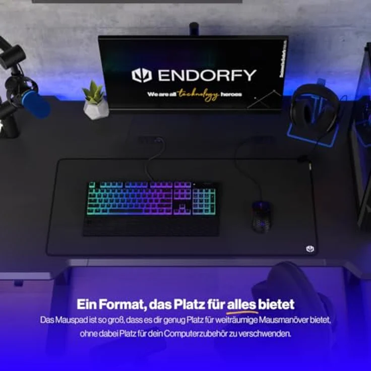 ENDORFY Cordura Speed XL Gaming-Mauspad, schwarz – Bild 2