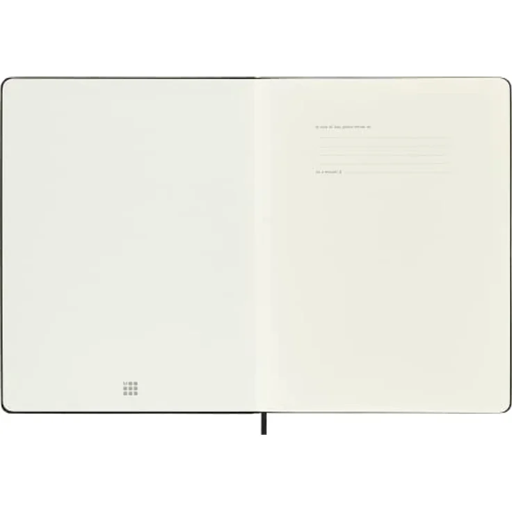 Moleskine XL Notizbuch, Punktraster, schwarz, mit abgerundeten Ecken und erweiterbarer Innentasche – Bild 3