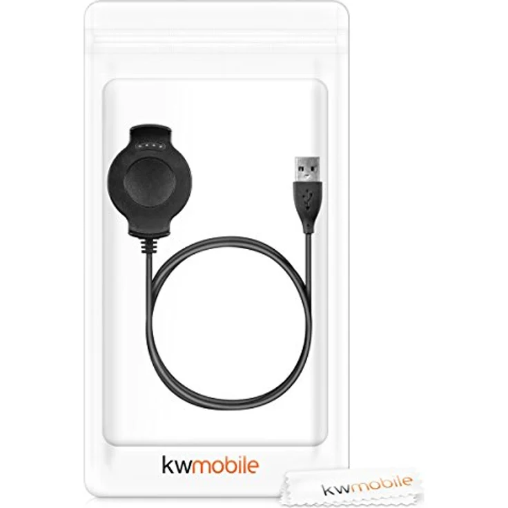 kwmobile USB-Ladekabel für Huawei Watch 2 Schwarz – Bild 6