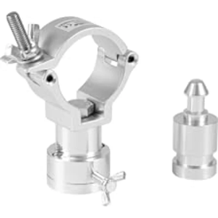 EUROLITE TPZ-1 Klammer mit TV-Zapfen silber | Montageklammer für 50-mm-Rohr, abnehmbare Aufnahme, Maximallast WLL 100 kg – Bild 4