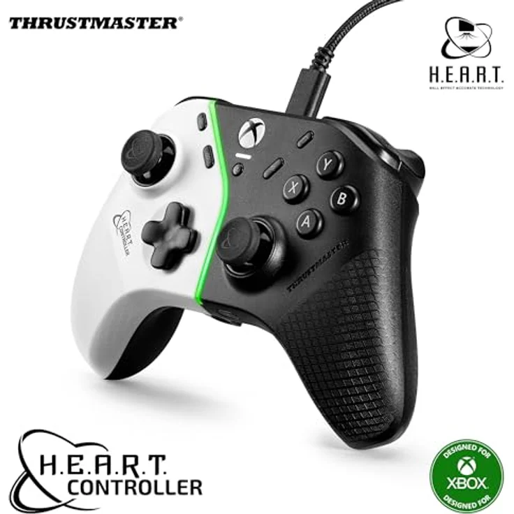 Thrustmaster HEART CONTROLLER, Hall-Effekt-Gamepad mit H.E.A.R.T.-Anti-Drift-Technologie für Xbox Series X|S und PC, zentrale RGB-LED, offiziell lizenziert für Xbox, schwarz – Bild 2