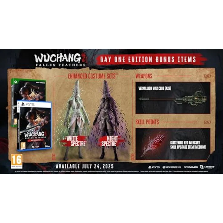 505 Games WUCHANG: Fallen Feathers [Day 1 uncut Edition], PS5-Spiel mit dynamischem Kampfsystem und deutscher Sprachversion – Bild 2