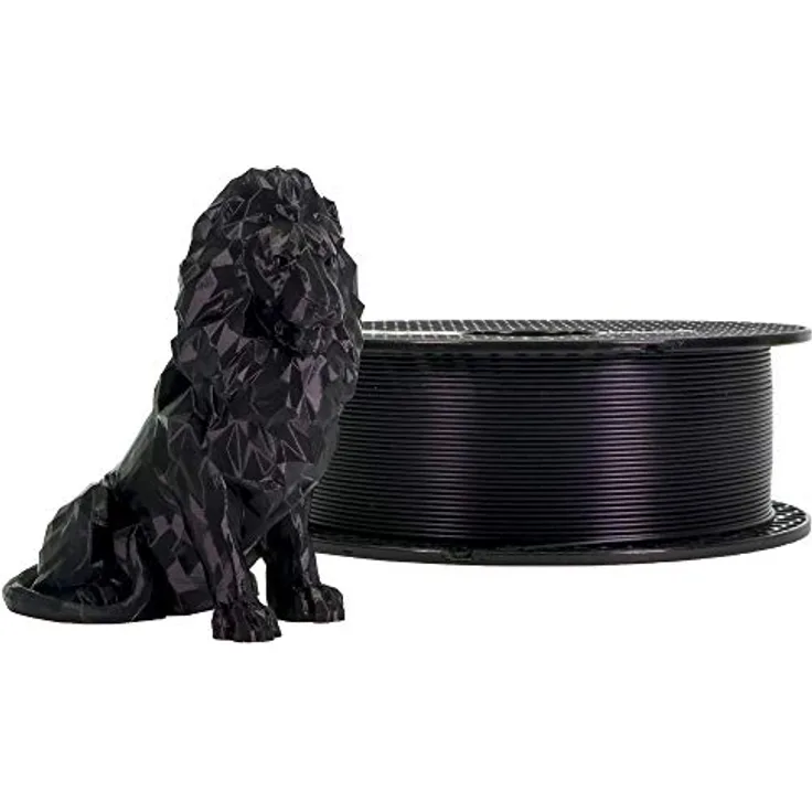 Prusa Prusament PLA Jet Black 1kg, 3D Filament, PLA 1.75 mm, schwarz, für hohe Präzision mit 50 Mikrometer Schichthöhe