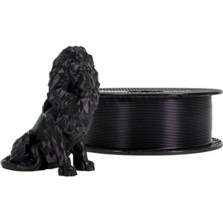 Prusa Prusament PLA Jet Black 1kg, 3D Filament, PLA 1.75 mm, schwarz, für hohe Präzision mit 50 Mikrometer Schichthöhe – Bild 1