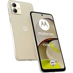 Motorola Moto g14 Smartphone (6,5"-FHD+-Display, 50-MP-Kamera, 4/128 GB, 5000 mAh, Android 13) Butter Cream, inkl. Schutzcover + KFZ-Adapter [Exklusiv bei Amazon]